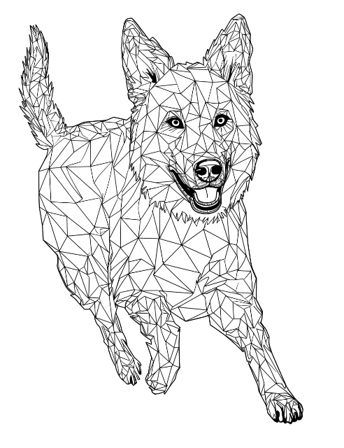 Beispielseiten aus 2 VIVID VISIONS, Hunde im Meshdesign